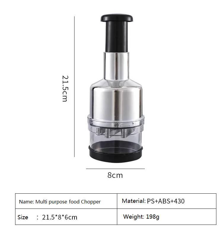 Professional Meal Prep Hand Chopper Dicer Manual Food Slap Chopper Quick Vegetable Onion Mincing and Grinding